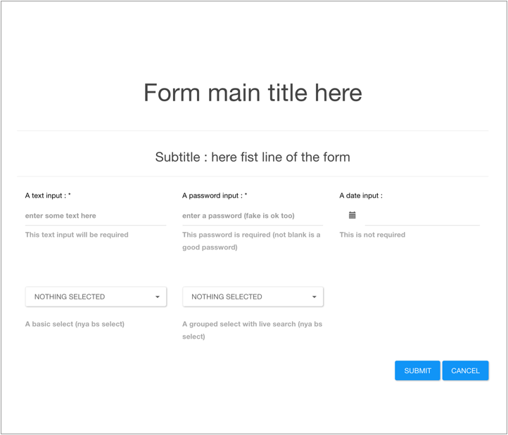 angular easy form generator : preview